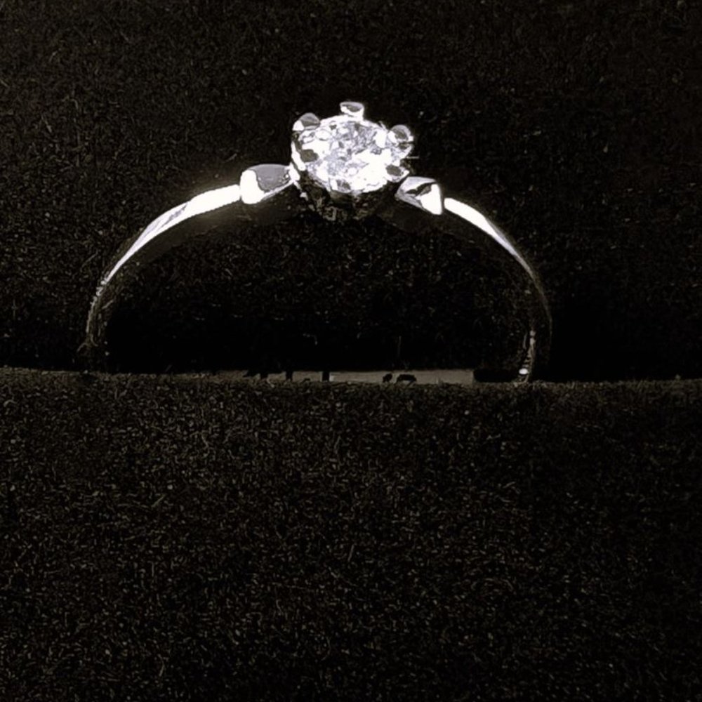 Petite Ladies Fashion / Promise Solitaire Ring .925 Sterling Silver - Picture 5 of 5